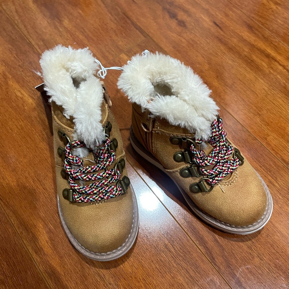 Nwt Warm Brown Boots with Faux Fur